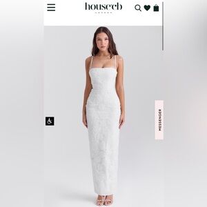 House of CB Eva White Floral Lace Dress